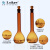loikaw特优级透明棕色玻璃塞容量瓶 A级可过检高硼硅玻璃容量瓶 棕色500ml(1个)