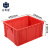 正奇谊 加厚周转箱零件盒 长方形塑料物流整理箱 可加盖子 红色400-200箱450*340*210