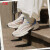 李宁李宁羿星LITE丨休闲鞋女子减震回弹经典运动鞋鞋子 米白色/花青蓝(504款)-1 35