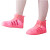 劳保佳 雨鞋套 便携雨鞋雨靴套 男女防滑耐磨防雨靴套 亮粉色 36-37码 1双装