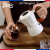Bincoobincoo双阀咖啡摩卡壶煮意式浓缩高温萃取家用冰美式拿铁咖啡器具 白色-2人份+滤纸