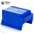 固乡（背挂式）组合式零件盒 货架分类盒元件盒 斜口塑料多层螺丝工具盒 产品筐 库房仓库整理箱蓝色2号