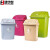 集华世 户外环卫垃圾桶商用大容量塑料摇盖果皮箱  【65L绿色有盖】JHS-0115