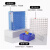 实验室塑料冻存管盒pc冷冻管盒25格36格50格81格100格冻存盒样品管盒 100格连盖PC料带编号-颜色随机 