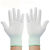 60双装家务生活手套夏秋季薄款劳保尼龙线手套 工作纯白手套 M(绿边) 12双装