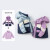 davebell戴维贝拉男童棉服中大童棉衣外套冬装两件套女童加厚童装DKY19793紫色130cm