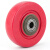 海斯迪克 PVC红色单配脚轮手推车轱辘工业轮子 4寸单轮（3个起售）