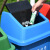 鸣固 ZJ4844分类塑料垃圾桶 摇盖式 户外环卫垃圾箱 办公摇盖桶 10L带盖绿色（厨余垃圾）