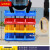 仓库螺丝收纳盒零件盒工具收纳箱物料盒仓储货架箱子零件柜元件盒 470*300*180(一箱8个装)蓝色