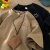 武楠（WUNBSENAN）重磅纯棉短袖t恤男2023夏季新款男装港风宽松学生美式圆领衣服 黑色 XL
