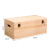 长方形简约实木复古杂物收纳盒整理箱带锁木箱子储物收纳木箱 原木色特大号 偏浅