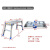 适用于可伸缩折叠马凳加厚室内装修刮腻子便携登高凳洗车工作台梯马凳梯 高度50cm 平台90*30cm[无围栏]