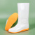 钢米 GH0024平底易清洗雨鞋 养殖场雨靴胶鞋防水鞋 43码白色(双)