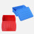 塑料周转箱长方形带盖物流中转筐加厚胶盒红黄蓝白收纳整理箱 单箱 外径；370.240.110 红色