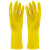 劳博士 LBS844 橡胶手套 加厚清洁擦车劳保防滑化工水产 黄色1副S