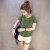 啄木鸟瑜伽运动套装女夏跑步速干衣女短袖短裤显瘦健身运动套装女两件套 绿色T配黑色短裤 2XL(建议125-140斤)