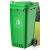 户外垃圾分类垃圾桶大容量商用餐饮厨房小区物业环保环卫桶240升 240L绿色厨余垃圾 带轮特厚(约20斤)