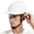 CLCEY安全帽工地国标ABS加厚建筑工程施工领导白色头盔夏季透气印字男 蓝色 SF-12带护目镜款