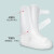 阿力牛 AZF86 PVC注塑一体成型防雨鞋套 加厚耐磨雨鞋套 白色高筒 S(34-35码) 