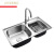 简约妮卡（jianyuenika）厨房水槽双槽洗菜盆不锈钢洗碗池加厚水池盆洗 套餐B68x38款304