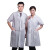 者也 白大褂短袖 夏季透气经典款实验室护士服美容工作服 2XL码
