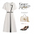 BKMR设计感拼接连衣裙夏季2024新款女装高端职场OL气质白色长裙 白色 S