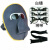 电焊面罩焊工面具玻璃眼镜电焊镜防光紫外线防烧脸气焊氩弧焊烧焊 (蓝色pc面罩+黑镜+送松紧带)