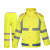 鸣固 高速交通执勤巡逻分体式雨衣雨裤套装加厚救援反光雨衣可定制 荧光黄 2XL