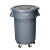 商用垃圾桶大号泔水桶圆形带轮子餐饮大容量塑料清洁环卫户外 80L直投桶可装底座