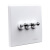 汉顿BE北欧复古开关插座面板86面板白银拨杆创意LOFT复式 白色86十孔插座