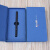 中国风创意雕刻檀木黑色签字笔礼盒0.5mm中性笔长 (鎏金莲藕)