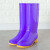 雨天户外垃圾清理垂钓种植农户厨房防臭防滑易清洗柔软舒适时尚百 紫色36码中筒单鞋