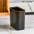 威佳夹缝垃圾桶压圈垃圾桶商用窄缝办公室纸篓14L（珍珠黑色）