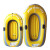 领星者 pvc皮划艇 (黄色) 二人充气船 钓鱼船橡皮艇 加厚漂流船 2人船 配手拉泵