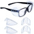 东部工品 眼镜配件眼镜护翼侧防护罩,插入式透明侧防护罩,适合中小型眼镜框 透明款（默认款）2副装