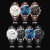 欧利时新多功能学生皮带运动男士手表时尚石英防水夜光日历月相简约腕表 2882男-棕皮间蓝
