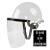 安全帽式电焊面罩烧焊工防护罩脸部面屏防飞溅打磨透明焊帽头戴式 安全帽(白色)+支架+透明屏