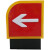 中石油化加油站进出口亚克力吸塑方向指示导向标志标牌出入口灯箱 桔色 110*90出口 110*90
