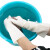 冰禹 BYQ-917 工业清洁橡胶手套 耐用耐磨丁腈手套 保洁劳保防水手套 白色33cm 5双 S码