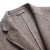 CKZRKC羊毛呢子大衣男短款大码人字纹双面呢西装外套休闲轻奢秋冬款 灰色 1903XL建议170185斤