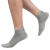 悍将（HNK）2双装石墨烯抑菌防臭运动袜男女透气跑步篮球袜coolmax徒步速干袜 原子灰船袜-两双装 L（建议42-44）
