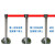 一米线栏杆座隔离带护栏杆警戒围栏银行排队立柱不锈杆伸缩带 钛金（铁皮底座）2米带