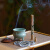 子悦集（ziyueji）龙泉青瓷梅子青环耳鬲式炉香道礼盒瓷炉器具瓷器品香炉线香盘香炉