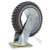 ONEVAN风火轮聚氨酯脚轮 耐磨轻音重型工业轮子 5寸(2刹车+2定向) 灰色