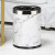 垃圾桶户外大号不锈钢厨房厕所卫生间茶水渣北欧酒店简约铁筒 15L银圈-咖啡色回形纹