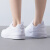 特步（XTEP）女鞋 板鞋轻便缓震透气耐磨运动休闲鞋低帮厚底小白鞋时尚潮搭 新白色 35