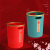 卫洋WYS-991 创意压圈垃圾桶  办公司卫生间简约塑料圆形垃圾篓纸篓 大号黑色