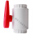 博雷奇PVC球阀三厘UPVC给水管件配件开关阀门闸塑料胶粘水流控制器 20mm--白色