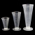 HKQS-104  三角杯 刻度杯塑料量杯 刻度量杯透明杯 容量杯实验室 100ML1个 PP三角量杯