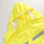 百舸 时尚长款风衣反光雨衣成人保安站岗连体雨披可定制 荧光黄 3XL